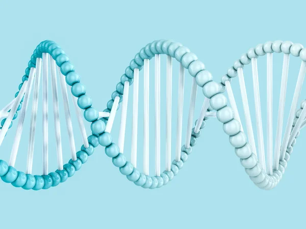 Catena del DNA. Esperienza scientifica astratta. Rendering 3D — Foto Stock