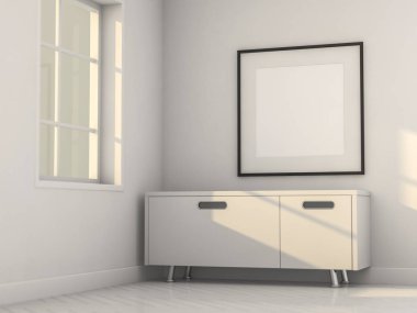 Poster çerçeve Mockup iç ile. 3D