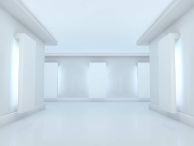 Soyut modern mimari arka plan. 3d oluşturma