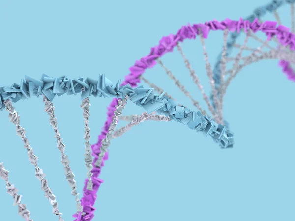 DNA-kedjan. Abstrakta vetenskapliga bakgrund. 3D-rendering — Stockfoto