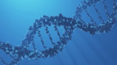 Animasyonlu Dna zinciri modeli. 3D render