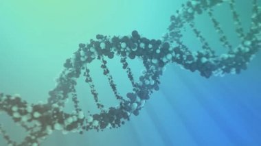 Animasyonlu Dna zinciri modeli. 3D render