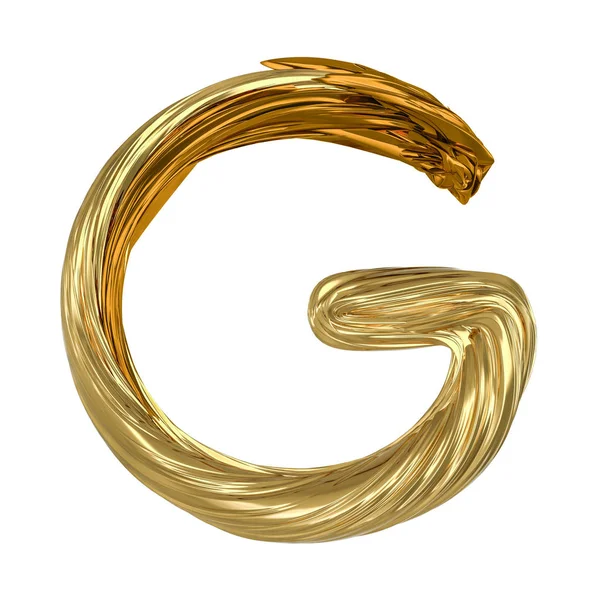 Bild av guldfärg alfabetet isolerade på vitt. 3D — Stockfoto