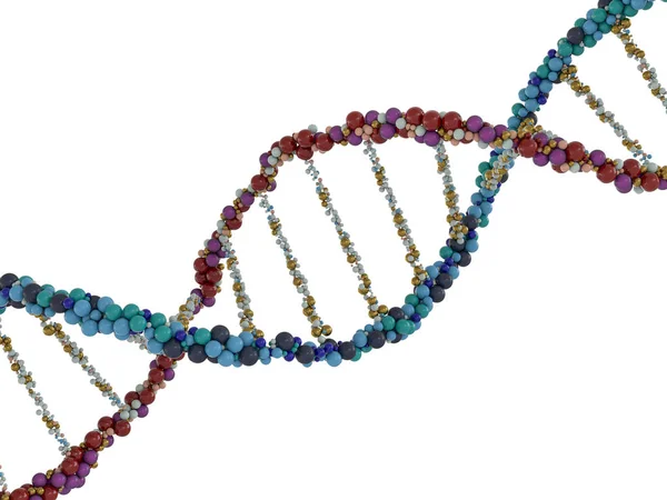 DNA-kedjan. Abstrakta vetenskapliga bakgrund. 3D-rendering — Stockfoto