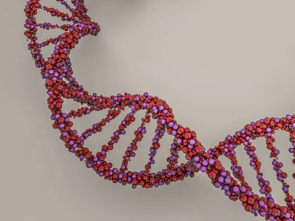 Dna 鎖。抽象的な科学的背景。3 d レンダリング — ストック写真