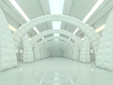 Soyut modern mimari arka plan. 3d oluşturma