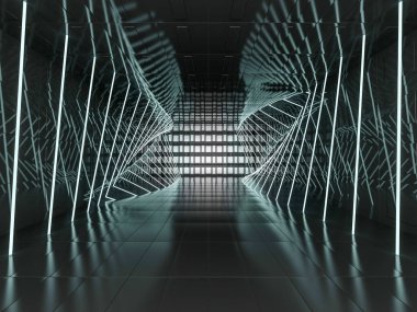 Modern mimari arka plan. 3D