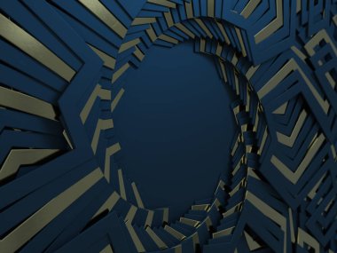 Lüks dekoratif mandala tasarım arka planı koyu renkli. 3d