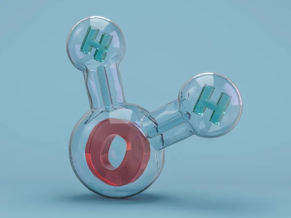 Water molecule. Ecology, biology and biochemistry concept. 3D