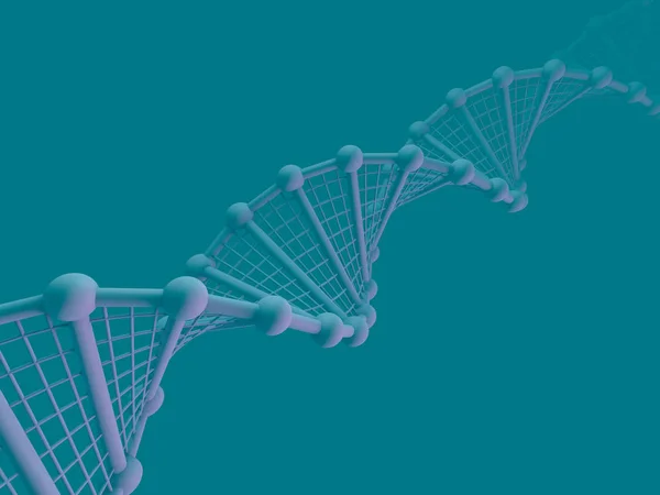 Cadeia de ADN. Antecedentes científicos abstractos. Renderização 3D — Fotografia de Stock