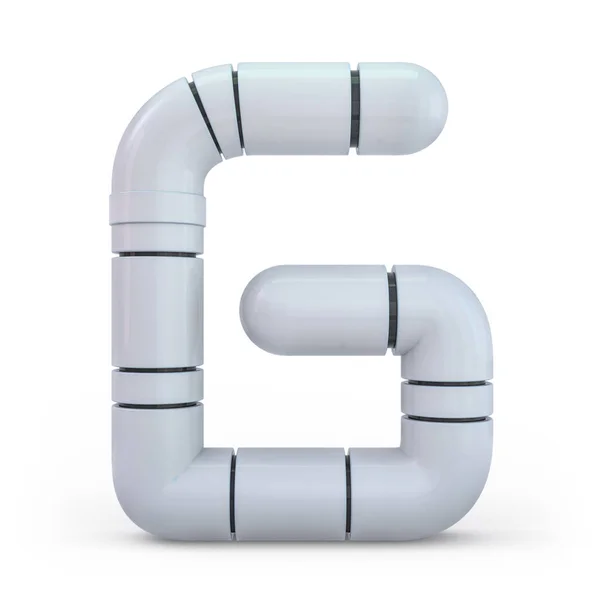 Großbuchstaben g. Großbuchstaben. metallisch futuristische weiße Schrift. 3d. — Stockfoto