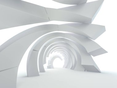 Modern mimari arka plan. 3D