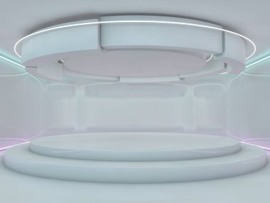 Modern mimari arka plan. 3D