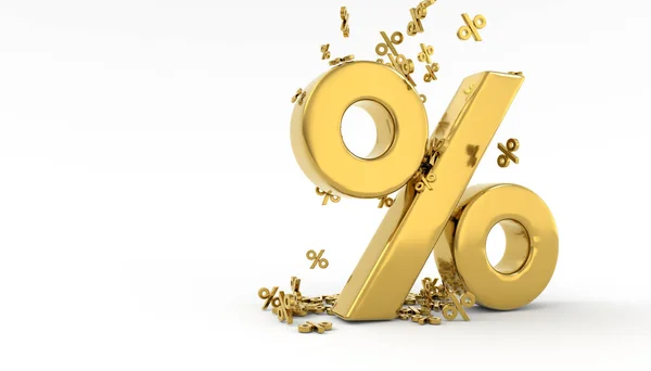 Saisonnière sales background with percent discount pattern. 3D — Photo