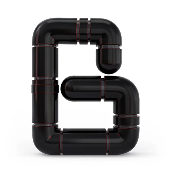 Capital letter B. Uppercase. Metallic futuristic black font. 3d. — ストック写真