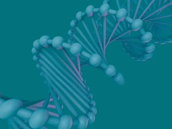 Αλυσίδα του DNA. Αφηρημένη επιστημονικό υπόβαθρο. 3D rendering — Φωτογραφία Αρχείου