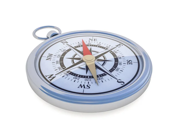 Vintage compass isolated on white background. 3D — 스톡 사진