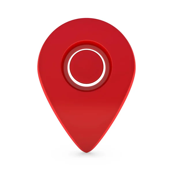 Reális térképmutató. Piros térkép marker ikon. 3d — Stock Fotó