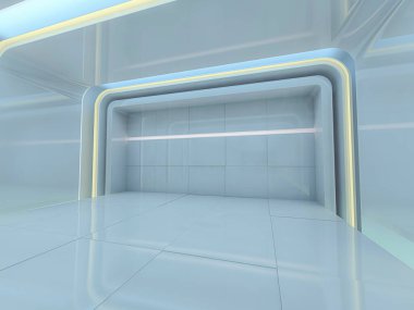 Modern mimari arka plan. 3D