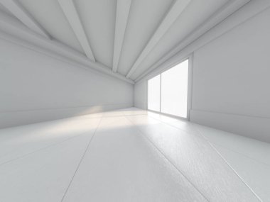 Modern mimari arka plan. 3D