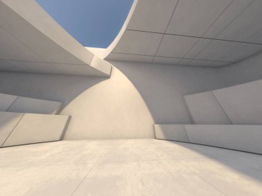 Modern mimari arka plan. 3D