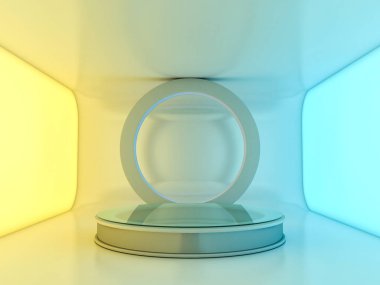 Modern mimari arka plan. 3D