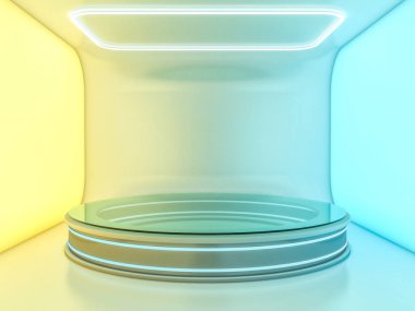 Modern mimari arka plan. 3D