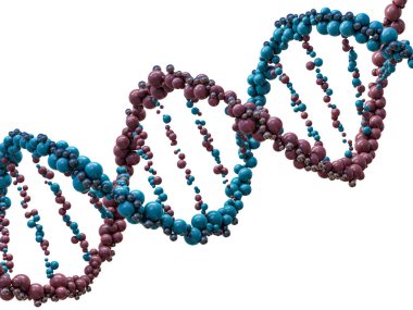 DNA zinciri. Soyut bilimsel geçmiş. Güzel bir illüstrasyon. Biyoteknoloji, biyokimya, genetik ve tıp konsepti. 3B görüntüleme