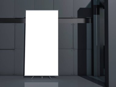 Afiş ekran boş topla. Şablon mockup. 3D render