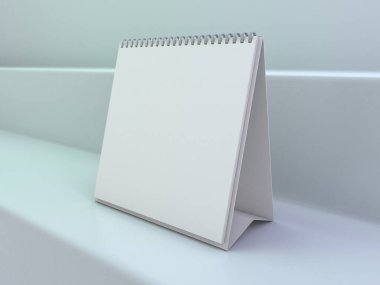 Boş masa takvimi. Model tasarım lüks konsept. 3d oluşturma