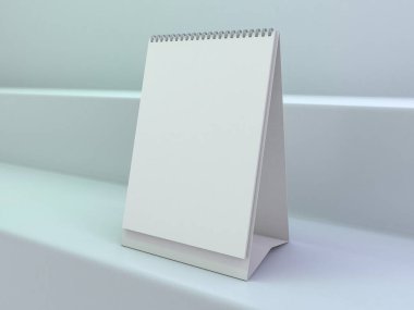 Boş masa takvimi. Model tasarım lüks konsept. 3d oluşturma