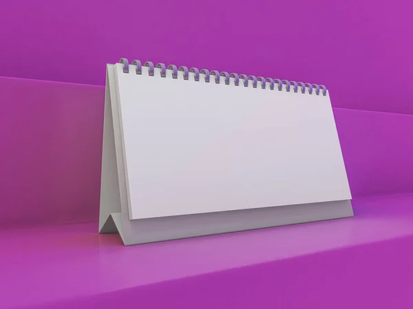 Schreibtischkalender Leer Mockup Design Luxuskonzept Darstellung — Stockfoto