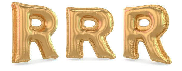 Kapitalbrev Uppercase Uppblåsbar Guld Ballong Bakgrunden Rendering — Stockfoto