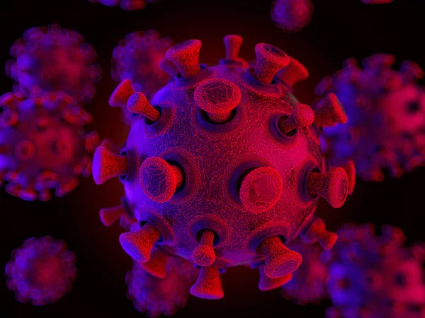 Covy 病原性呼吸器コロナウイルス2019 Ncvインフルエンザ パンデミックリスクの概念 3Dレンダリング — ストック写真