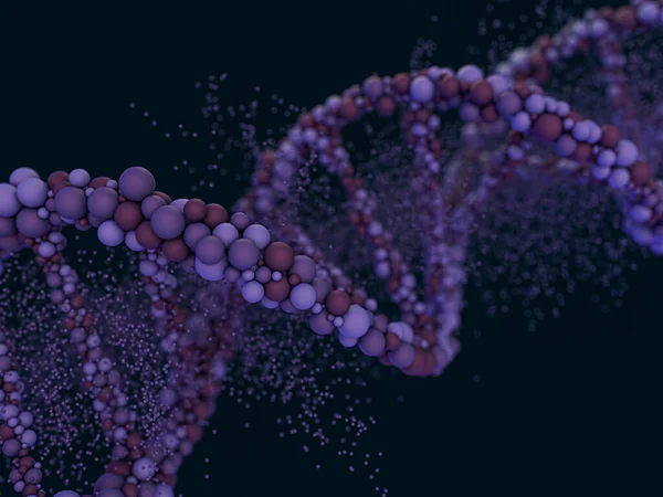 Dna Kette Abstrakter Wissenschaftlicher Hintergrund Schöne Illusion Biotechnologie Biochemie Genetik — Stockfoto