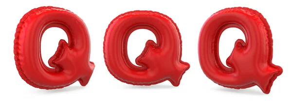 Capital Letter Uppercase Inflatable Red Balloon Background Rendering — Stock Photo, Image