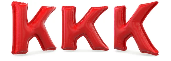 Capital Letter Uppercase Inflatable Red Balloon Background Rendering — Stock Photo, Image