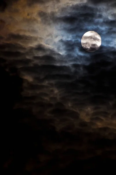 Moon Dark Clouds — Stock Photo, Image