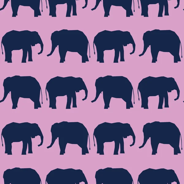 Éléphants vectoriels fond de motif sans couture . — Image vectorielle