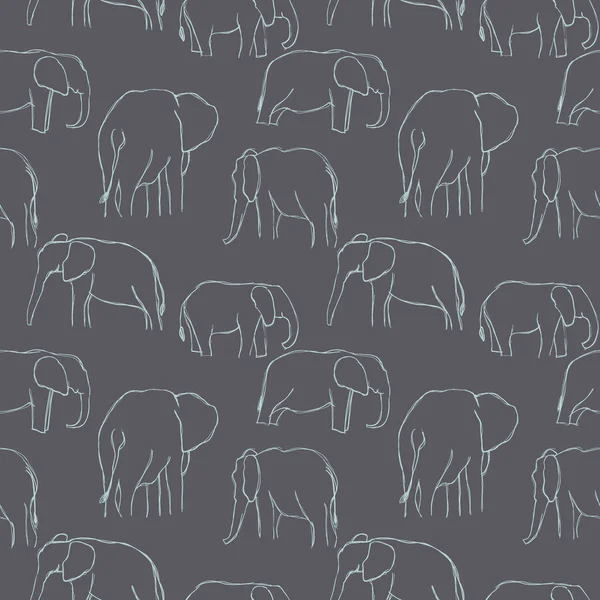 Vector elephants seamless pattern background. lizenzfreie Stockvektoren