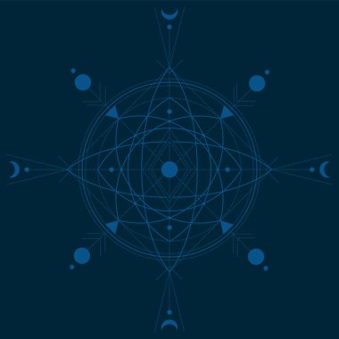 Vektör okült cadı ve sihirli sembol. İyi şans kristalleri, mücevherler, tılsımlar, büyüler. Kumaş, poster, talep ürünleri ve afişler için kullan.