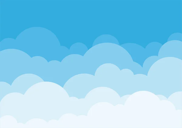 Cielo Blu Sfondo Con Nuvola Impostato Sulla Parte Superiore Del — Vettoriale Stock
