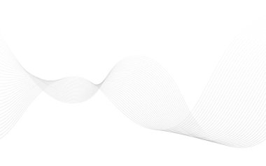 Karıştırma aracı kullanılarak beyaz arkaplan üzerinde ses dalgası vektör gri çizgi.