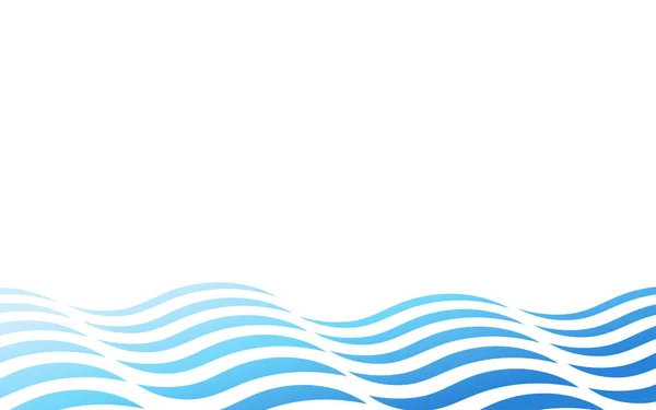 アブストラクト海青波線層ベクトル背景 — ストックベクタ