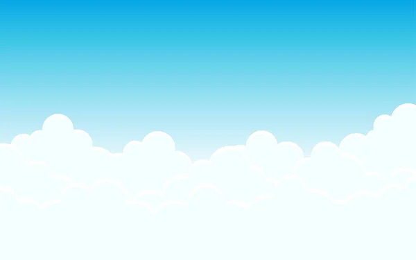 Helle Atmosphäre Weichheit Weiße Wolken Oben Blauer Himmel Landschaft Vektor — Stockvektor