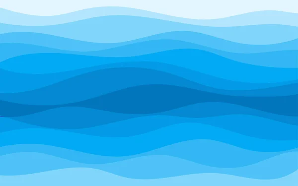 Motifs Abstraits Illustration Fond Vectoriel Bannière Onde Océanique Bleu Profond — Image vectorielle