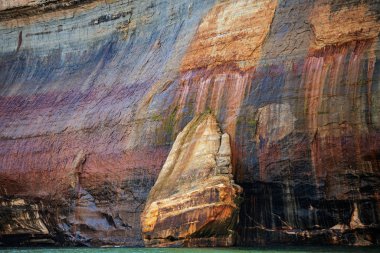 Pictured Rocks National Lakeshore, Lake Superior, Michigan 'ın Yukarı Yarımadası, Usa