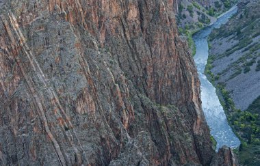 Gunnison, Colorado, Usa 'daki Kara Kanyon manzarası