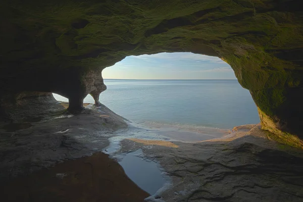 Landschaft Des Inneren Einer Meereshöhle Paradies Point See Superior Michigans — Stockfoto