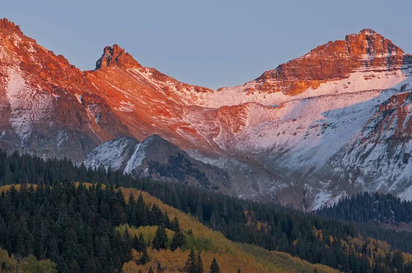 Herfst Landschap Bij Zonsondergang Van San Juan Mountain Range Lizard — Stockfoto